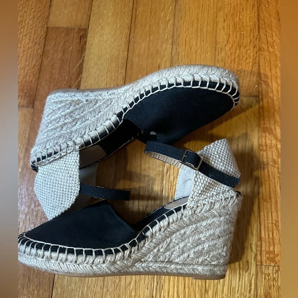 H&M Wedge /Heel Espadrilles Black Ladies Size 5